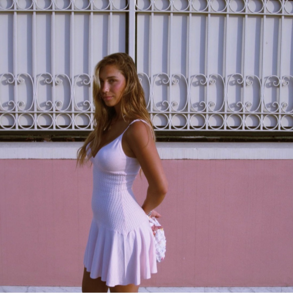 Frankie's Bikinis Light Pink Mini Dress